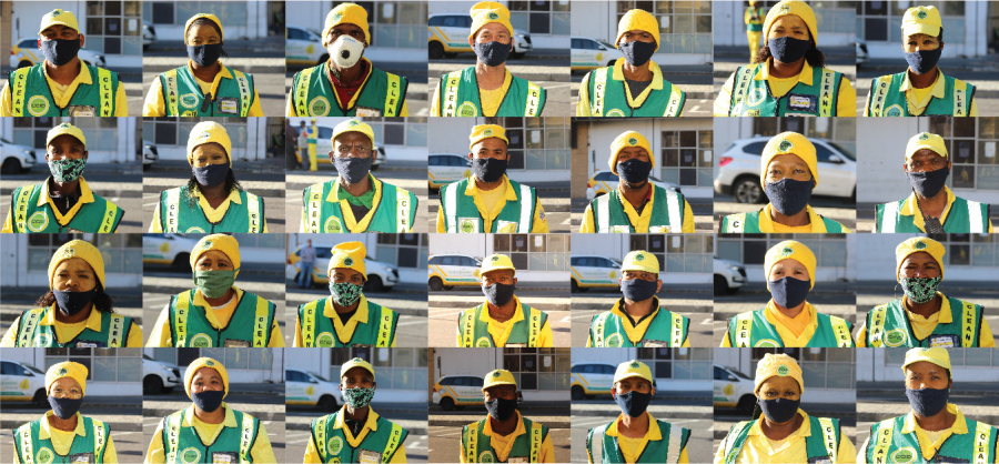The team that cleans Cape Town Central City during lockdown