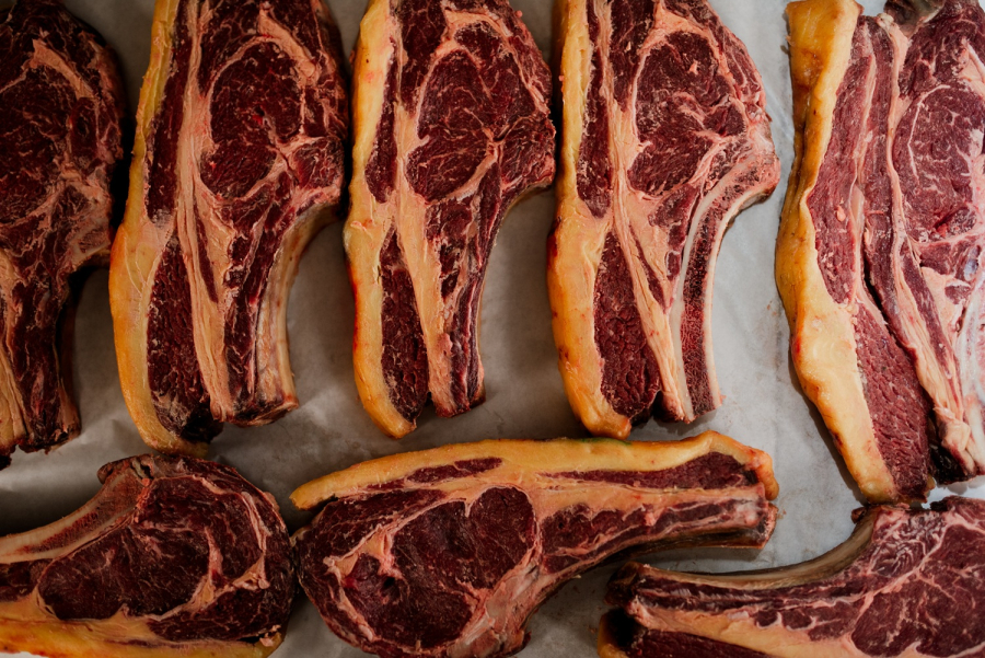 Magnificent dry-aged pasture-reared steaks at Merchant Bar & Grill